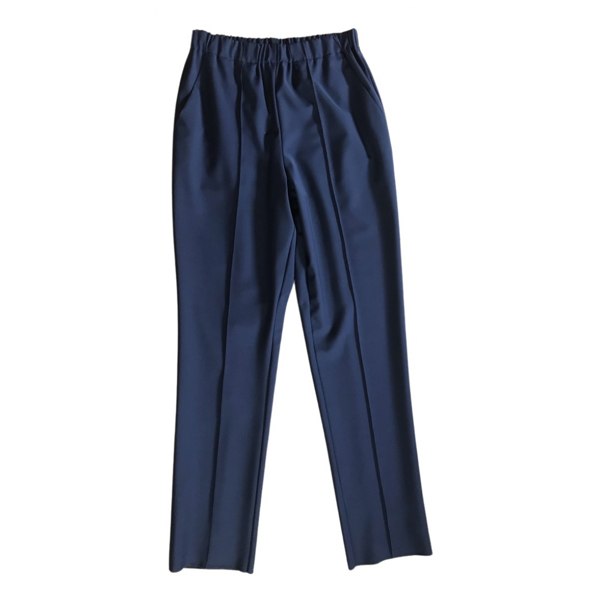 Straight pants Fendi Navy size 40 IT in 